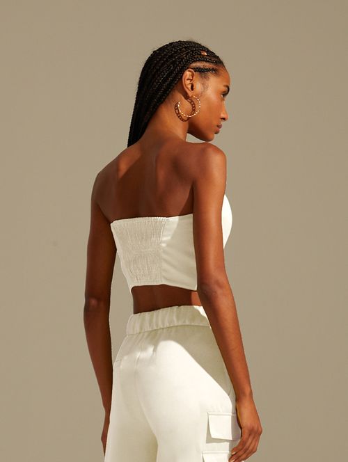Corselet Cetim - Off-White