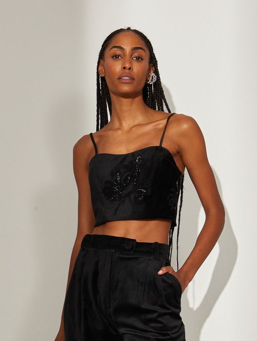 Cropped Veludo Exclusivo