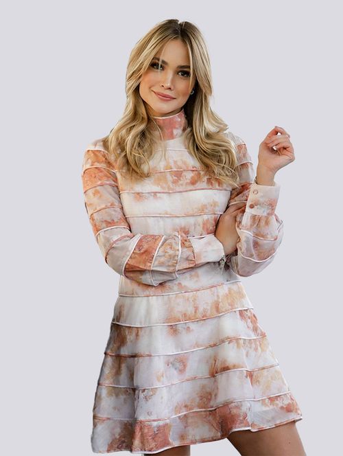 Vestido Curto Print Colors