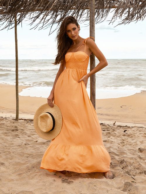 Vestido Summer Viscose - Laranja