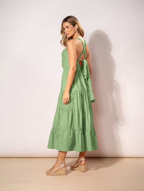 Vestido Paper Recortes - Verde Alga