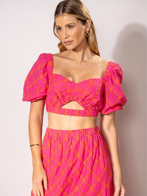 Conjunto Bordado Pink