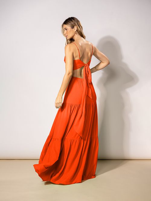 Vestido Longo Summer Party - Coral