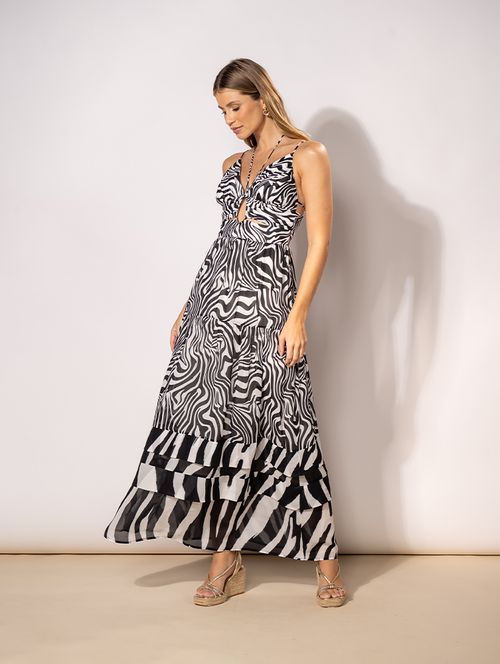 Vestido Longo Print Savana