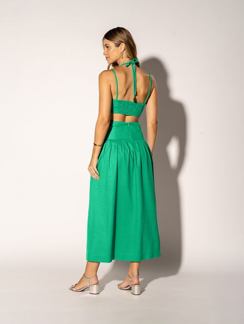 Vestido Summer Pregas - Verde Alecrim