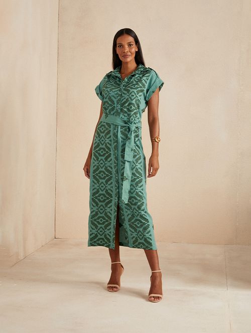 Chemisier Linho Green