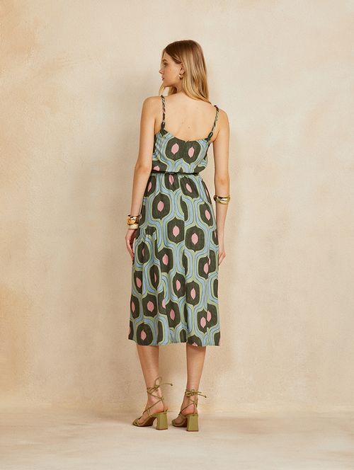 Vestido Print Abstract Colors
