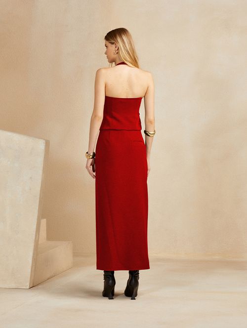 Saia Luxo Alfaiataria - Vermelho