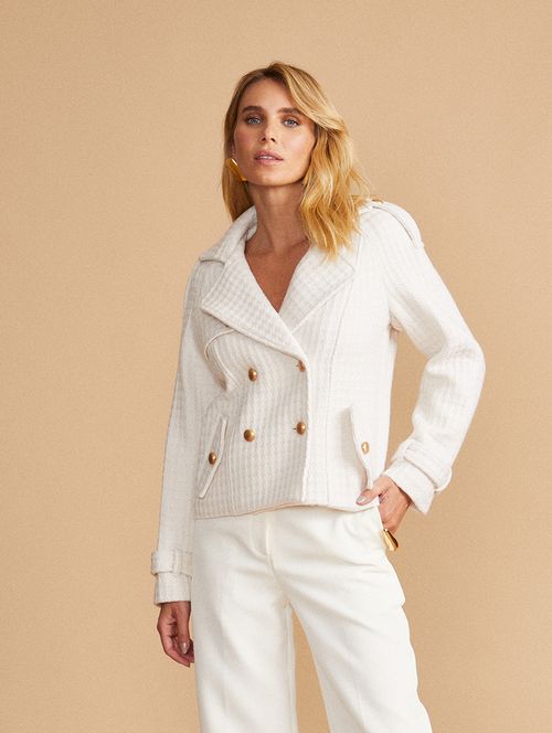 Casaco Lã Chic - Off-White
