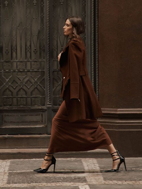 Trench Coat Lã Colors - Café