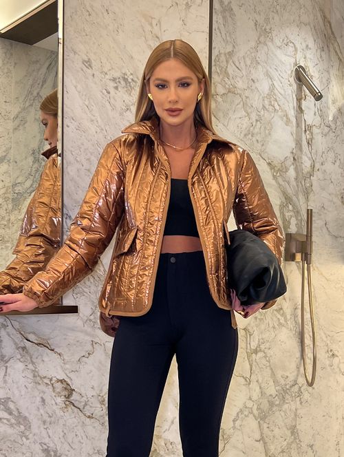 Jaqueta Puffer Metallic