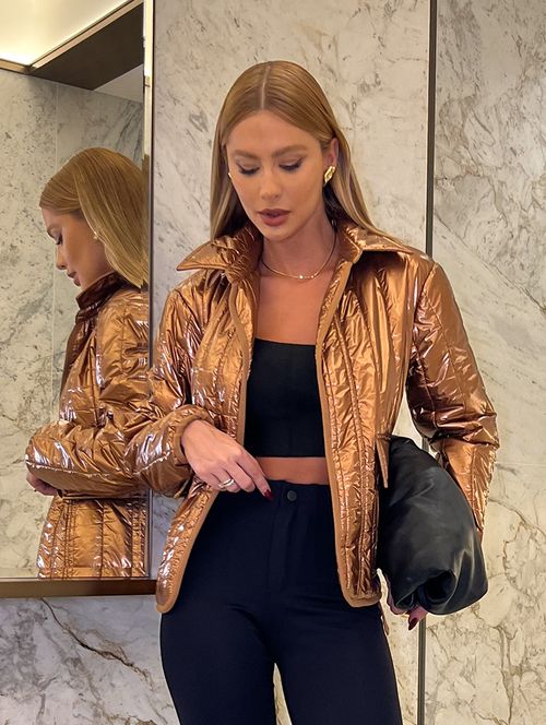 Jaqueta Puffer Metallic
