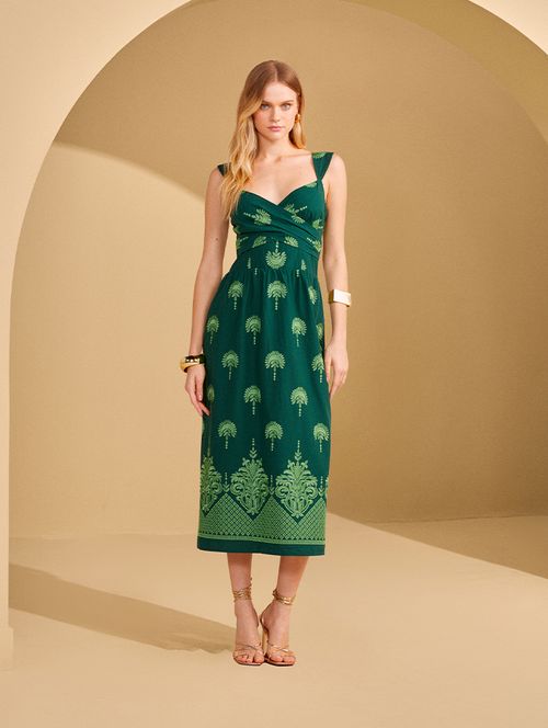 Vestido Bordado Exclusive Green