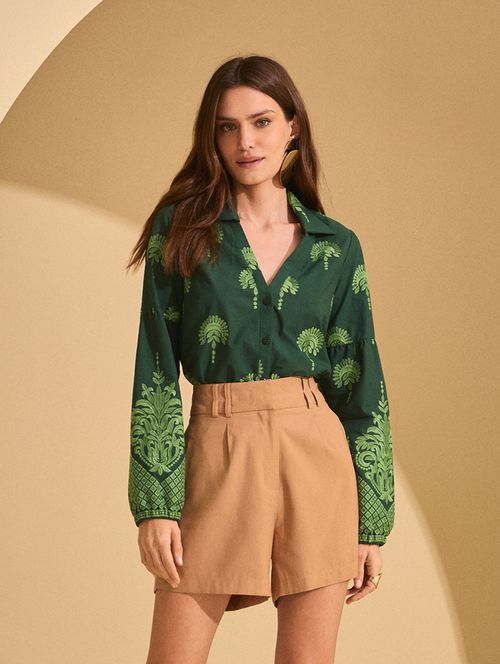 Camisa Bordado Exclusive Green