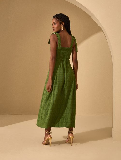 Vestido Summer Bordado Green