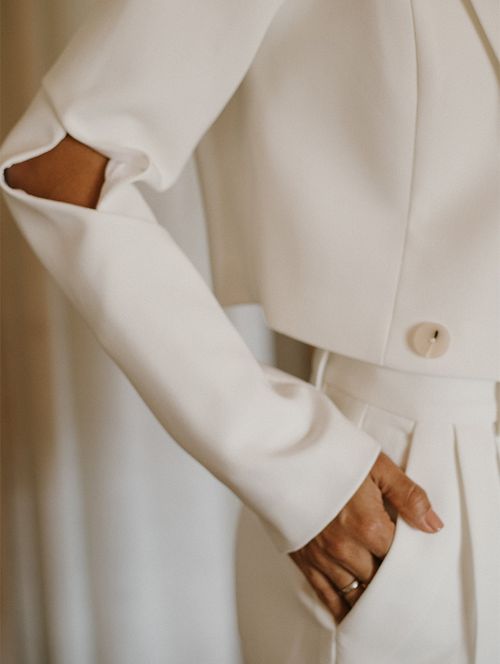 Conjunto Alfaiataria Manga - Off-White