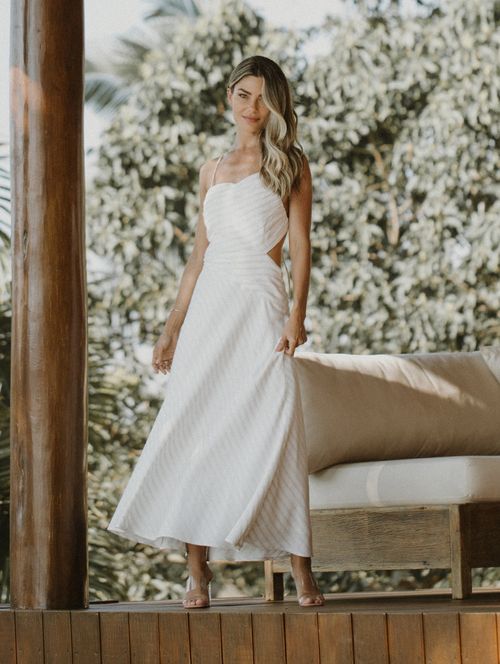 Vestido Viscose Stripe