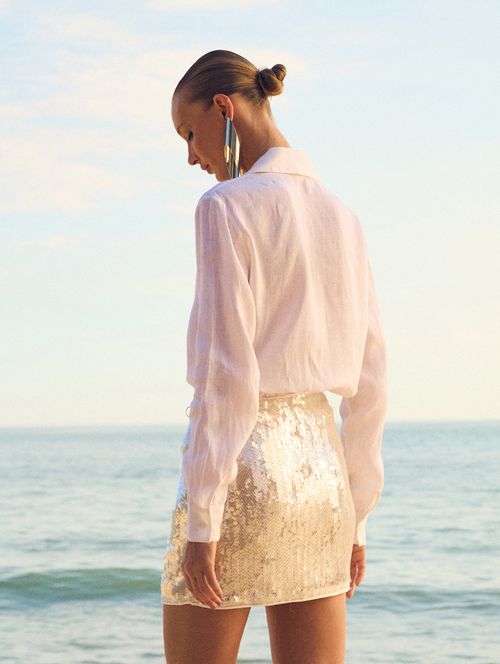 Camisa 100% Linho Summer - Off-White
