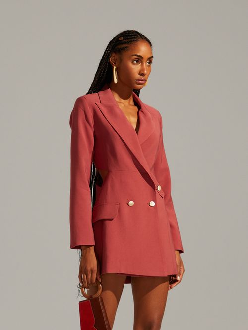 Vestido Alfaiataria Chic - Bordo