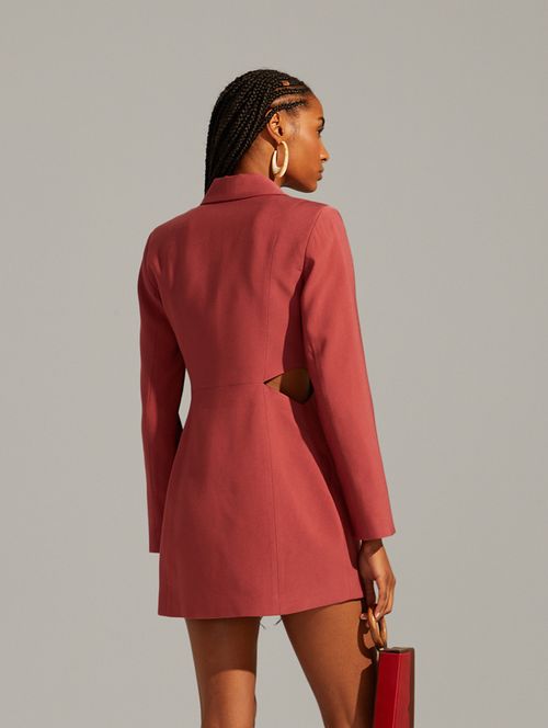 Vestido Alfaiataria Chic - Bordo