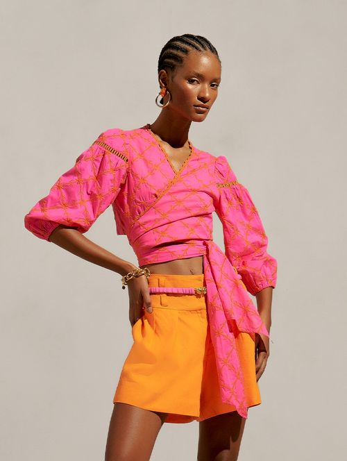 Top Bordado Pink