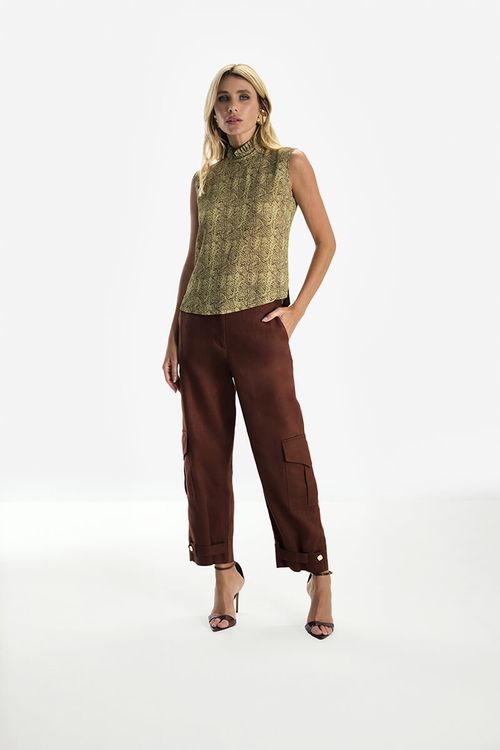 Blusa Gola Animal Green