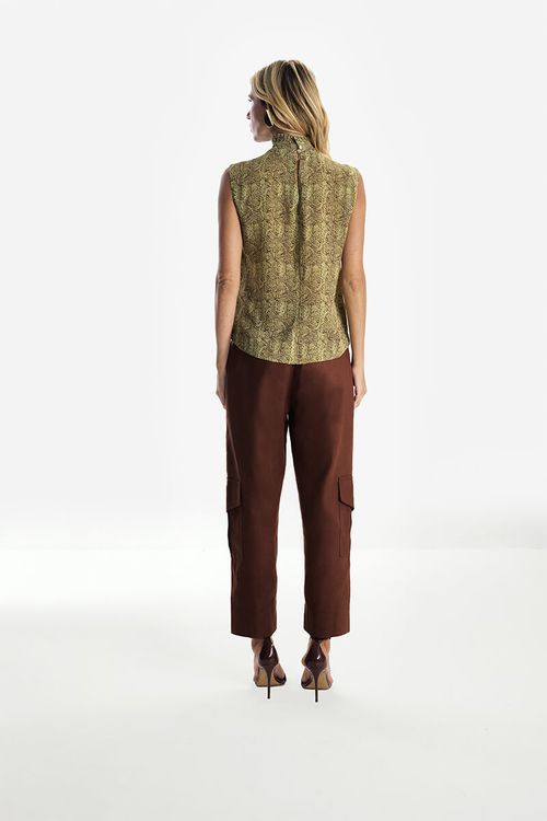 Blusa Gola Animal Green