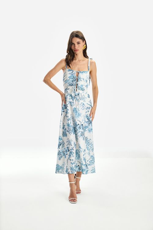 Vestido Midi Print Garden