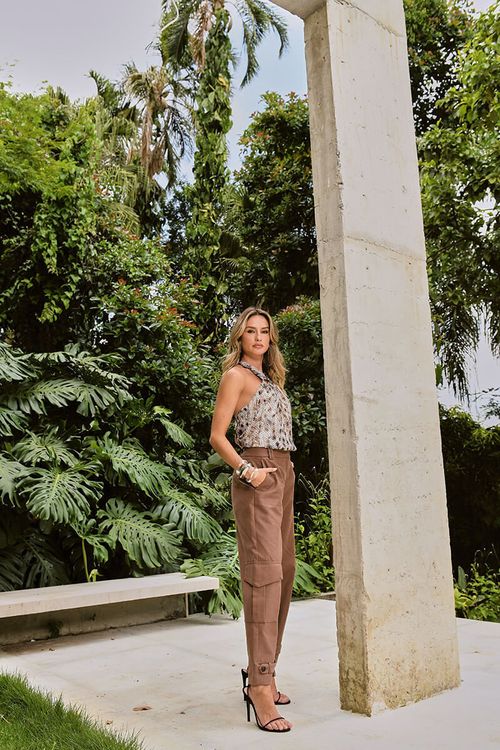 Calça Alfaiataria Cargo - Caqui