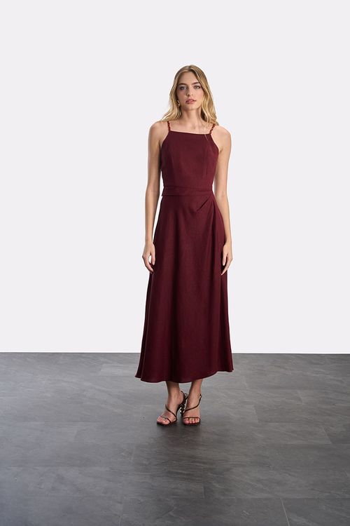 Vestido Linen Mood - Ameixa