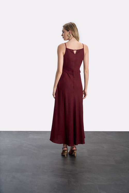 Vestido Linen Mood - Ameixa