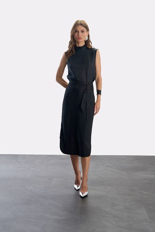 Blusa Linho Puro - Preto