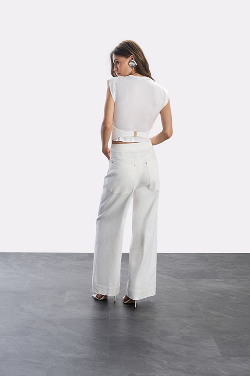 Calça New Wide Leg - Off White