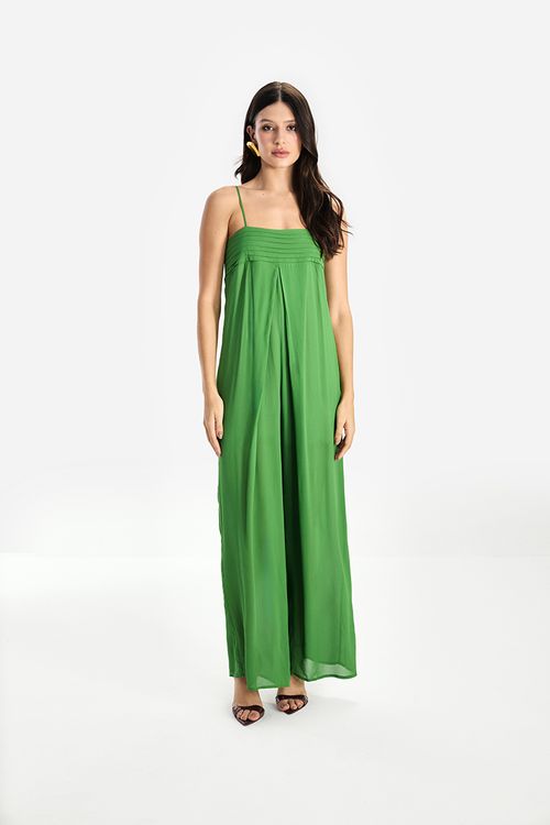 Macacão Pregas Style GGT - Verde Palmeira