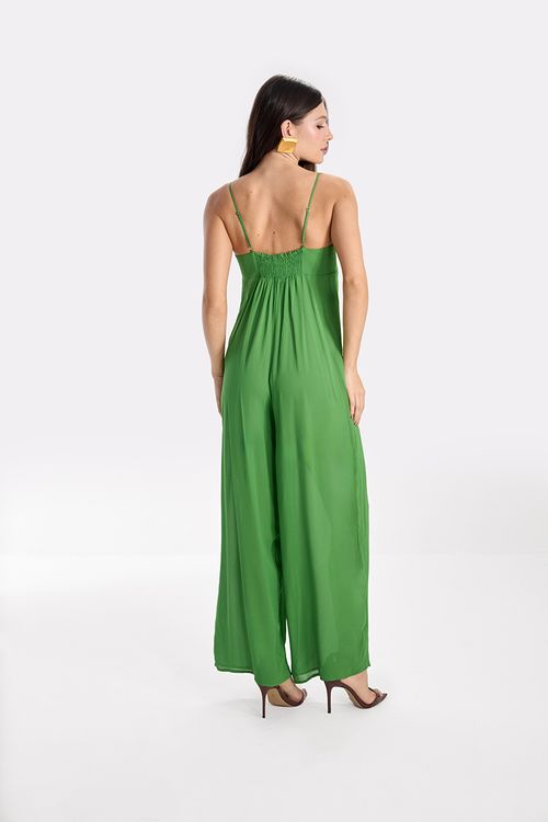 Macacão Pregas Style GGT - Verde Palmeira