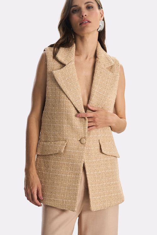 Colete Tweed Gold