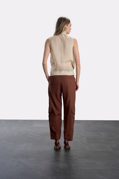 Colete Organza Utilitário - Natural