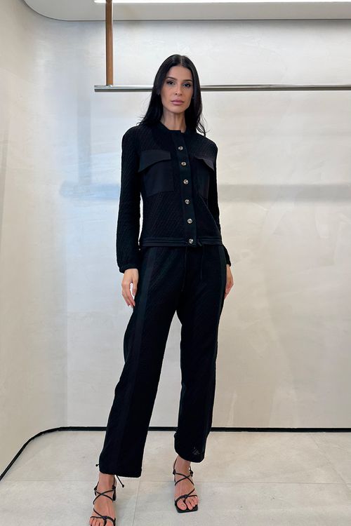 Conjunto Mix Texturas - Preto