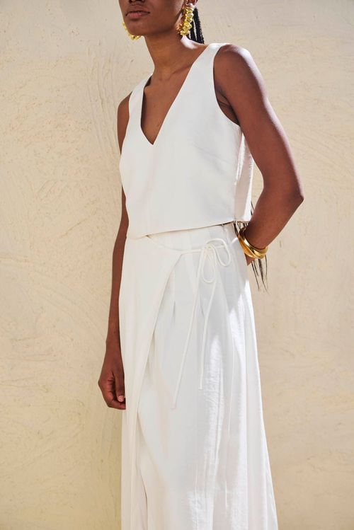 Saia Pregas Chic - Off White