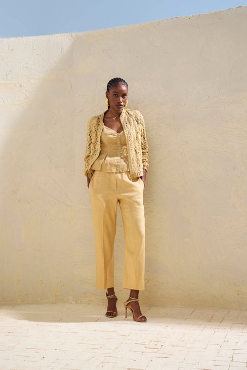 Jaqueta Tramas Rafia - Única