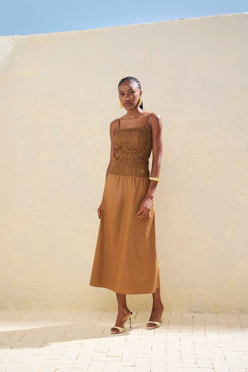 Vestido Guipure Exclusivo Cinto