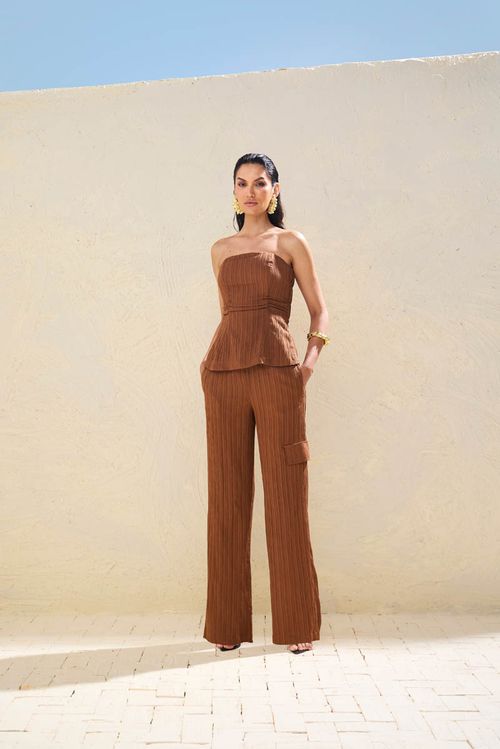 Conjunto TQC Textura - Marrom