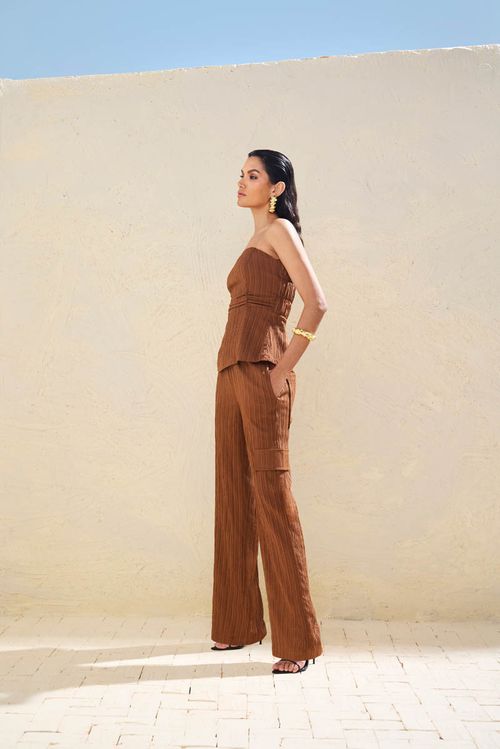 Conjunto TQC Textura - Marrom