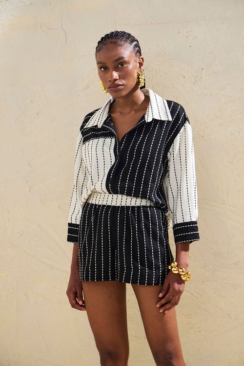 Conjunto Bordado Pespontos - Única