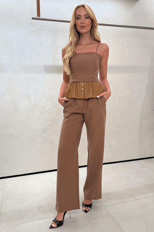 Conjunto Twill Cotton - Marrom