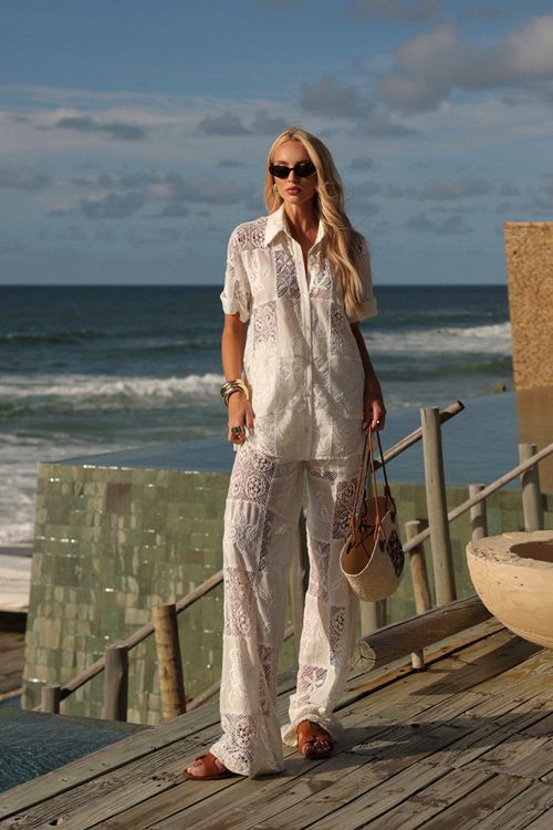 Conjunto Algodão Bord Deluxe - Off White