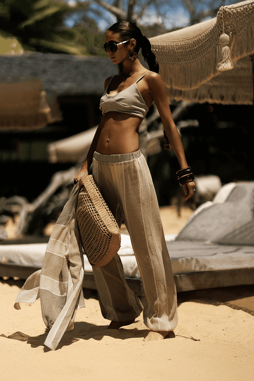 Conjunto Stripe Natural - Off/Caqui/Verde