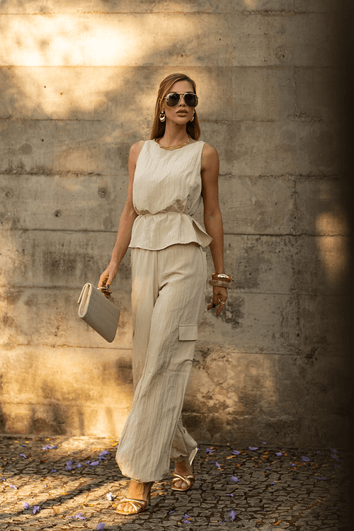 Conjunto Textura Verão - Natural