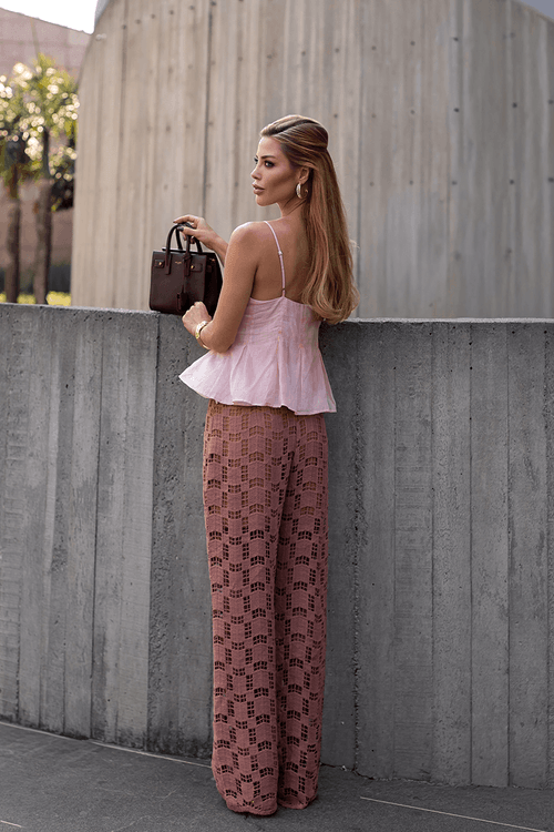 Blusa Puro Linho Rosê - Único