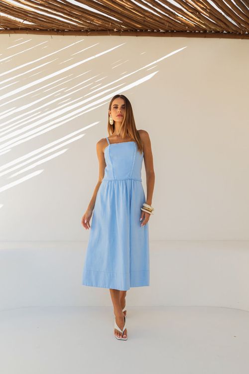 Vestido Corselet New - Azul